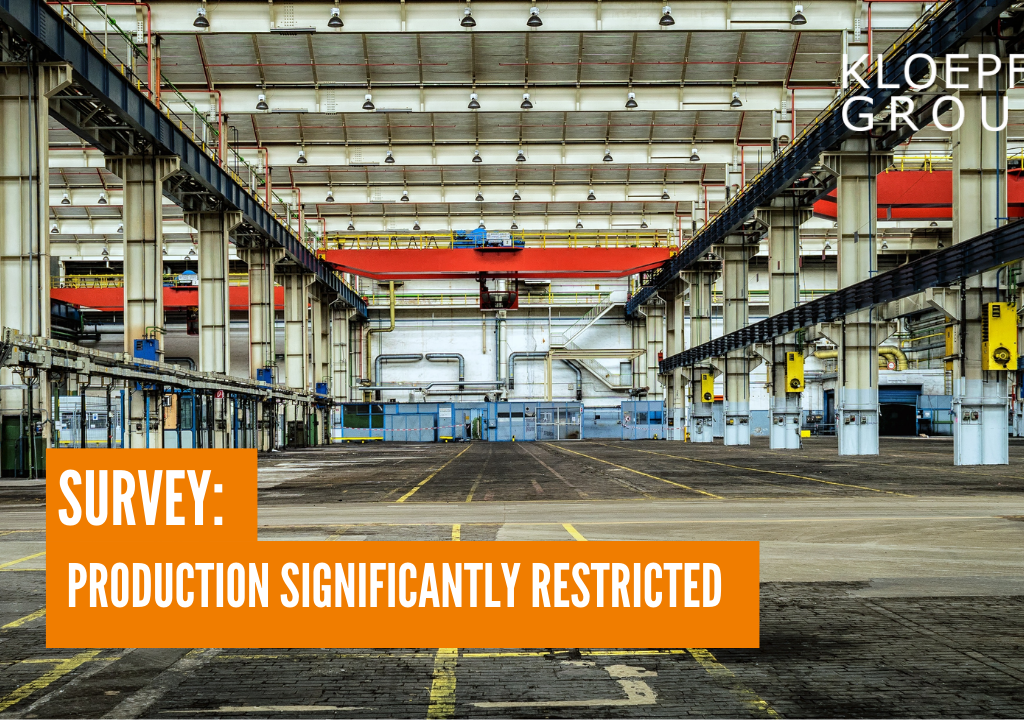 Survey: Production significantly restricted