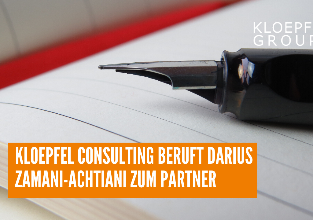 Kloepfel Consulting beruft Darius Zamani-Achtiani zum Partner
