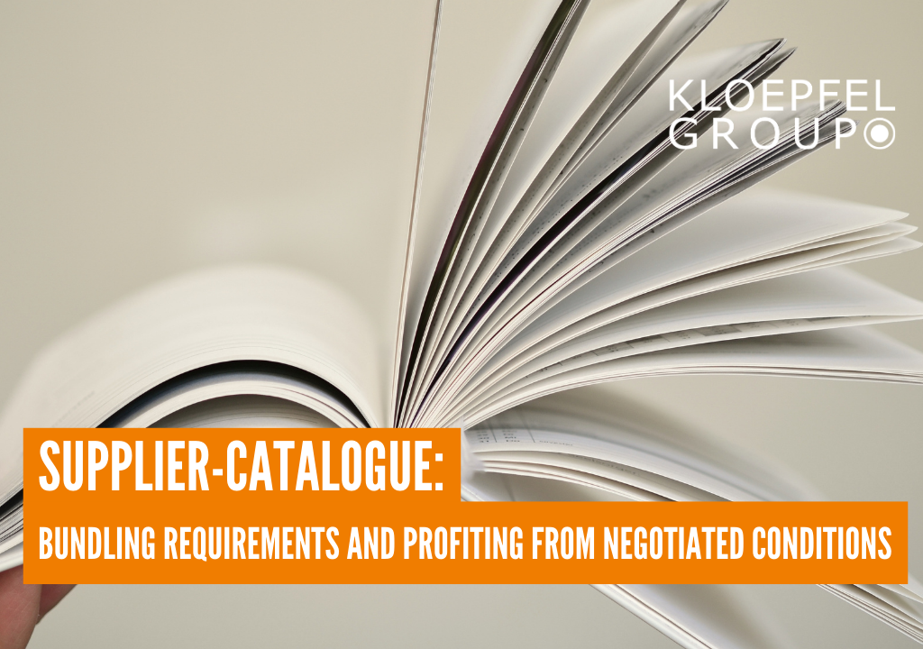 Supplier-Catalogue: Bundling requirements and profiting from negotiated conditions