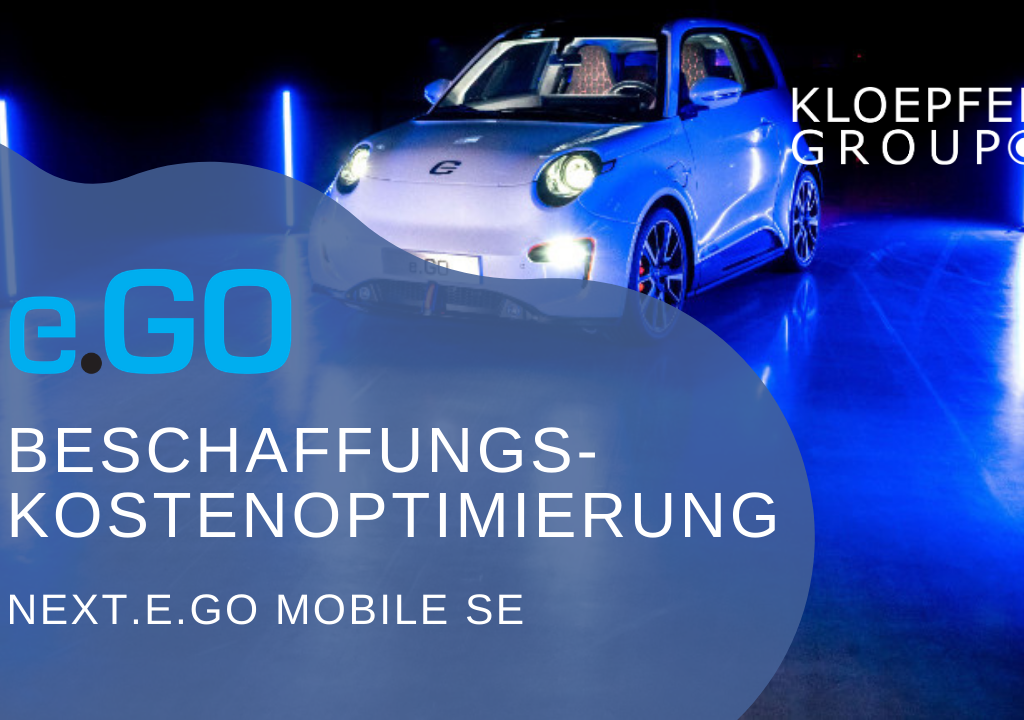 Beschaffungskostenoptimierung bei der e.GO Mobile AG