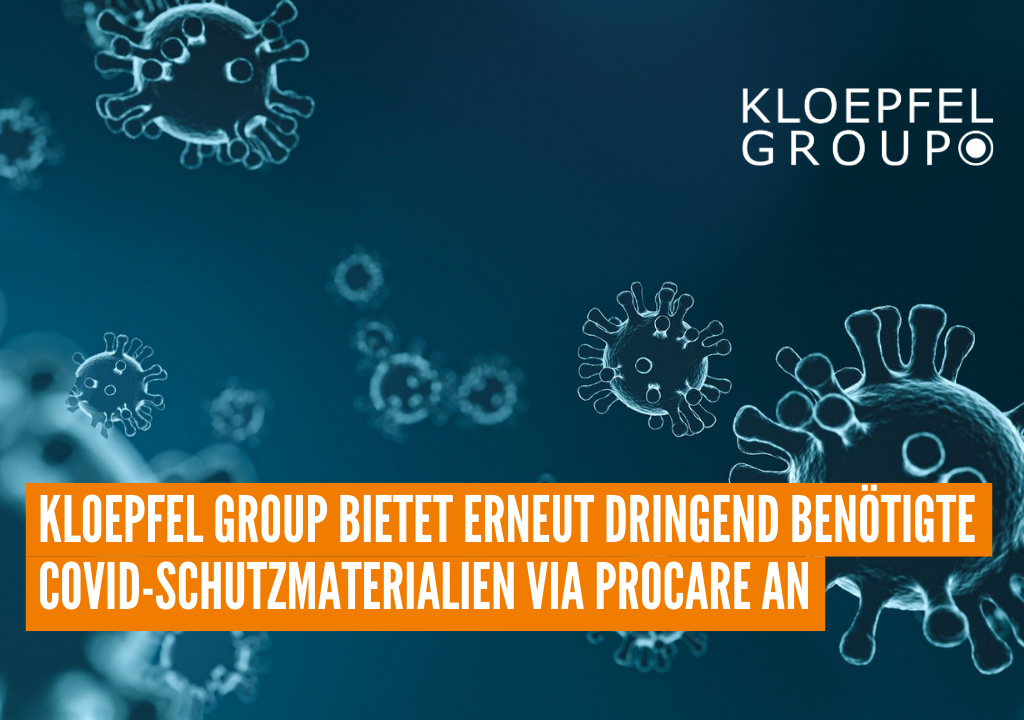 Kloepfel Group bietet erneut dringend benötigte COVID-Schutzmaterialien via ProCare an