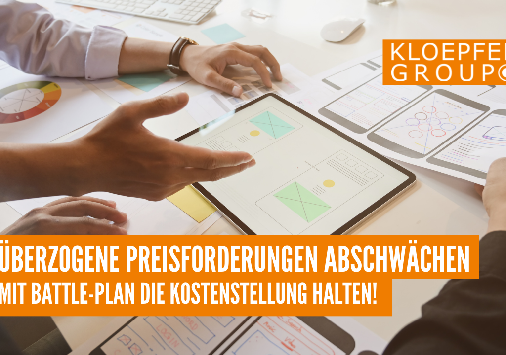 Überzogene Preisforderungen abschwächen