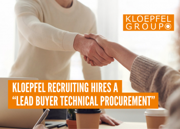 Kloepfel Recruiting hires a “Lead Buyer Technical Procurement”