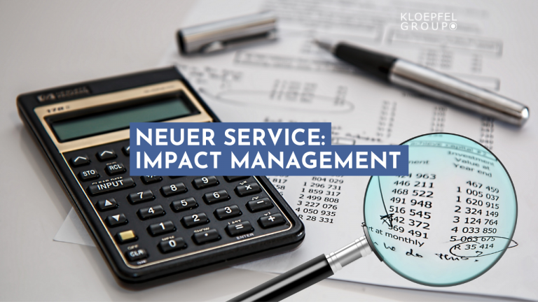 Neuer Service: Impact Management