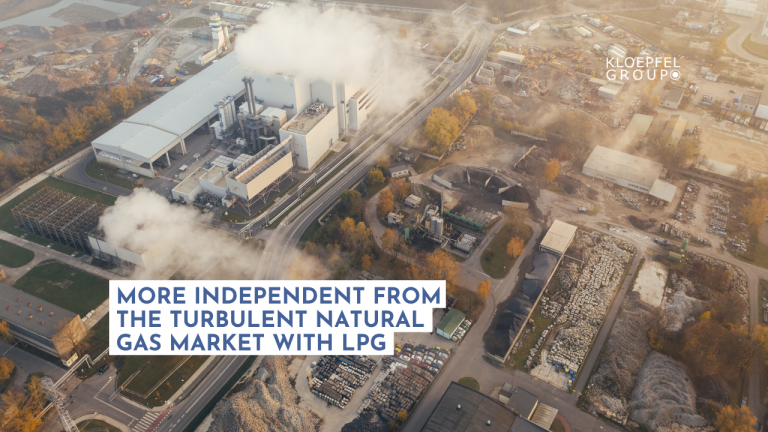 More independent from the turbulent natural gas market with LPG