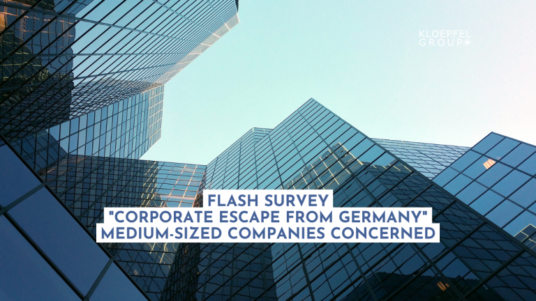 Flash survey “Corporate escape from Germany”