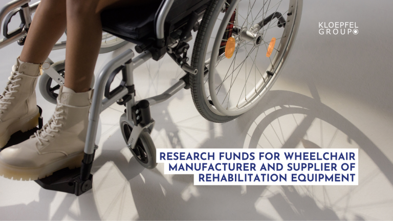 Research funds for wheelchair manufacturer and supplier of rehabilitation equipment