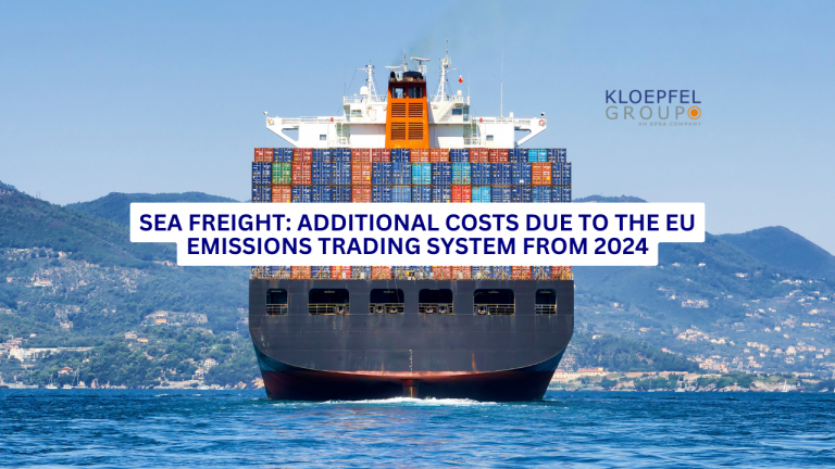 Sea Freight: Additional Costs Due to the EU Emissions Trading System from 2024