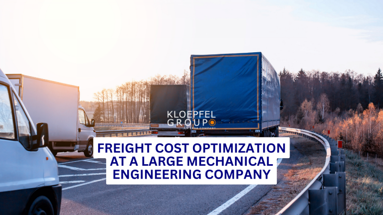 Case Study – Freight cost optimization at a large mechanical engineering company