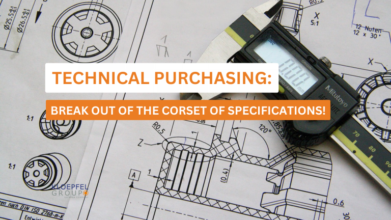 Technical purchasing: break out of the corset of specifications!
