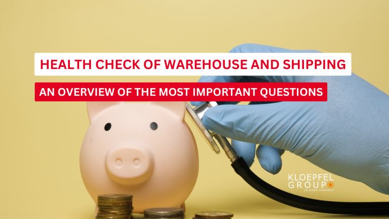 Health Check of warehouse and shipping: An overview of the most important questions